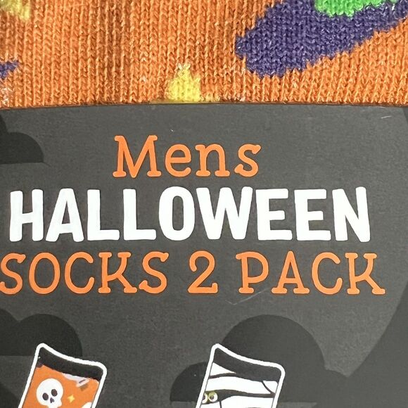Halloween Socks 2 Sets of 2 Pack ALDI Cozy Crew Novelty Ladies& Mens 4 Pairs All - Picture 6 of 9